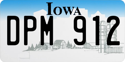 IA license plate DPM912