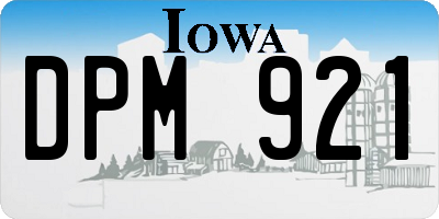 IA license plate DPM921