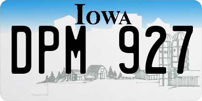 IA license plate DPM927