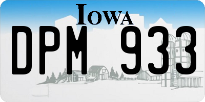 IA license plate DPM933