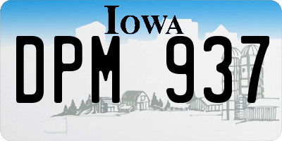 IA license plate DPM937