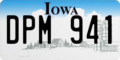 IA license plate DPM941