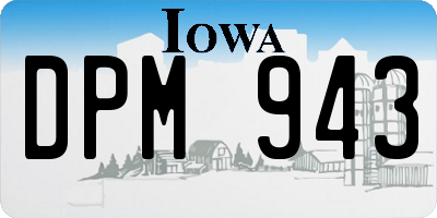 IA license plate DPM943