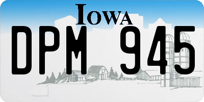 IA license plate DPM945