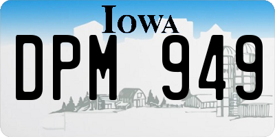 IA license plate DPM949