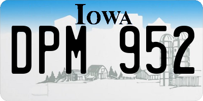 IA license plate DPM952