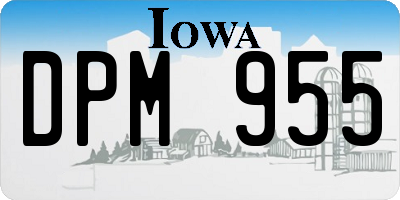 IA license plate DPM955