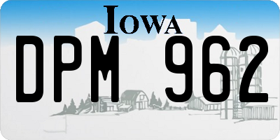 IA license plate DPM962