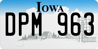 IA license plate DPM963