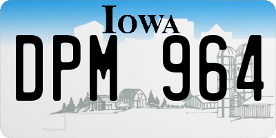IA license plate DPM964