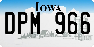 IA license plate DPM966