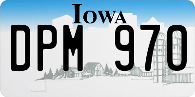 IA license plate DPM970
