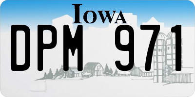IA license plate DPM971