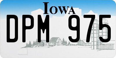IA license plate DPM975