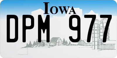 IA license plate DPM977