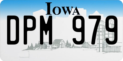 IA license plate DPM979