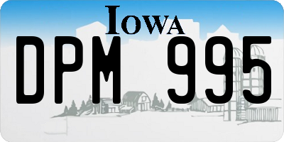 IA license plate DPM995