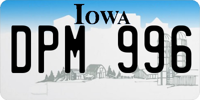 IA license plate DPM996