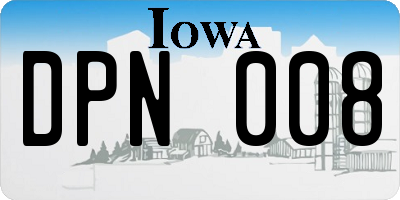IA license plate DPN008