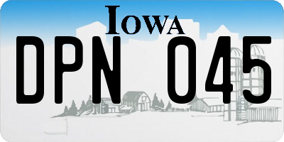 IA license plate DPN045