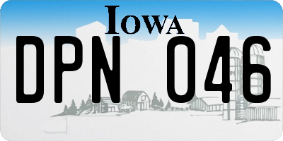 IA license plate DPN046