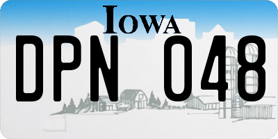 IA license plate DPN048