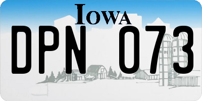 IA license plate DPN073