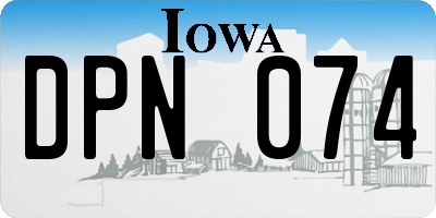 IA license plate DPN074
