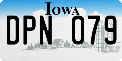 IA license plate DPN079