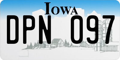 IA license plate DPN097