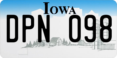 IA license plate DPN098