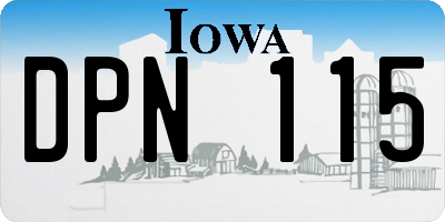 IA license plate DPN115