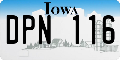 IA license plate DPN116