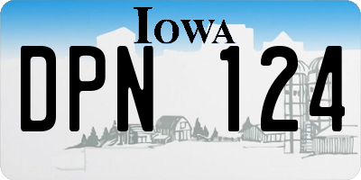 IA license plate DPN124