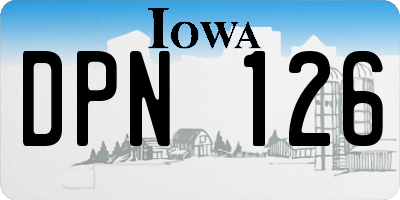 IA license plate DPN126