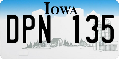 IA license plate DPN135
