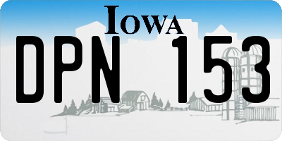 IA license plate DPN153