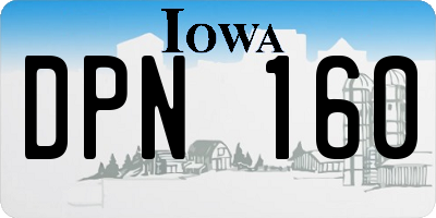 IA license plate DPN160