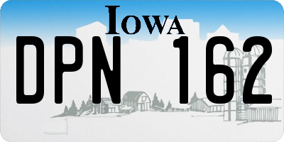 IA license plate DPN162
