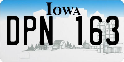 IA license plate DPN163