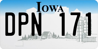 IA license plate DPN171