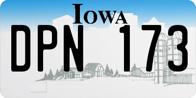 IA license plate DPN173