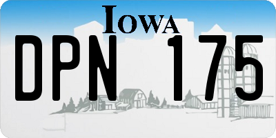 IA license plate DPN175