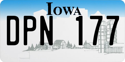 IA license plate DPN177