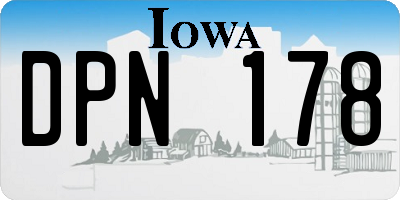 IA license plate DPN178
