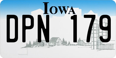 IA license plate DPN179