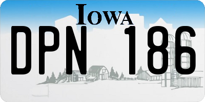 IA license plate DPN186