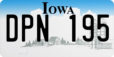 IA license plate DPN195