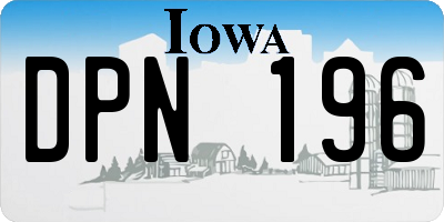 IA license plate DPN196