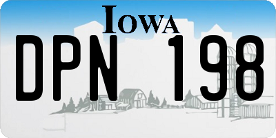 IA license plate DPN198